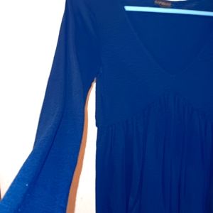 Express Long sleeves Blouse Navy Blue V neck